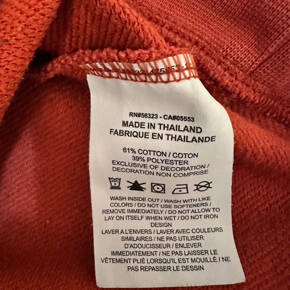 Nike Vintage Y2K Cropped Sweatshirt Burnt Orange Swoosh Size Small - Picture 9 of 10